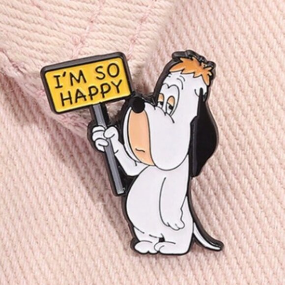 Droopy Dog “I’m So Happy” Enamel Trading Pin (NEW & SO CUTE!) - Picture 1 of 2